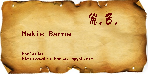 Makis Barna névjegykártya